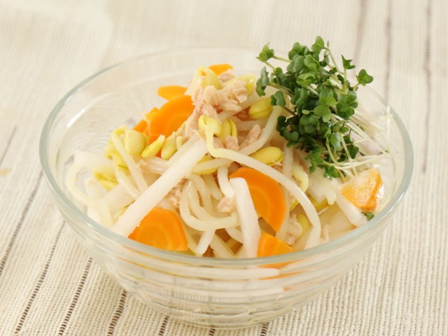 大豆もやしの昆布茶和え