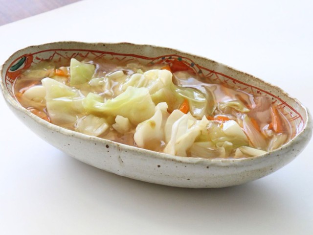 ゴロっとキャベツの中華あんかけ