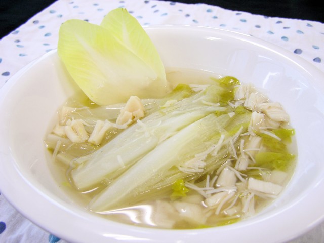 チコリとホタテのスープ煮