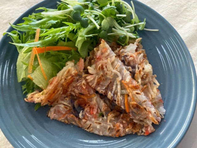 サラダで作るカリもち食感の大根もち